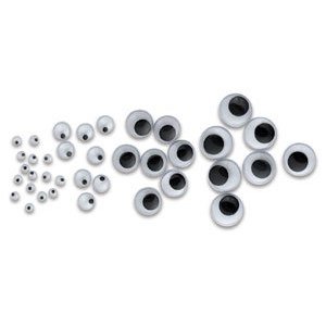 Economy Packed Black Wiggle Eyes - 6 mm, Wiggle Eyes, Pkg of 144 Black