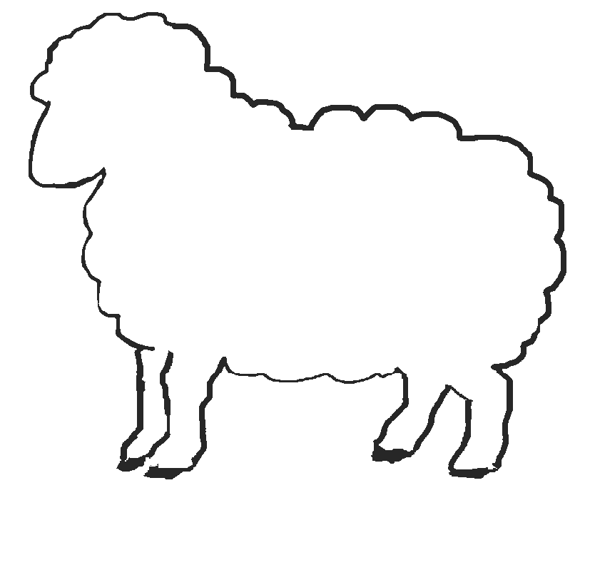 Sheep Outline Printable